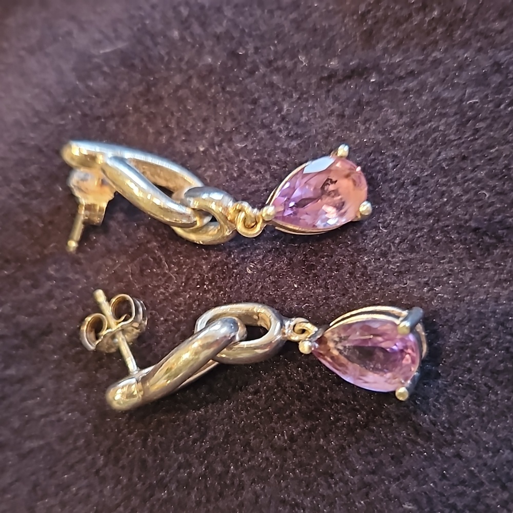 Amethyst teardrop earrings